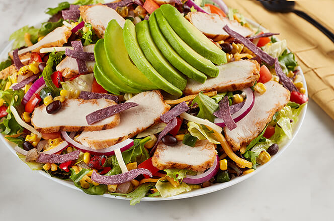 wendy's southwest salad calories without dressing